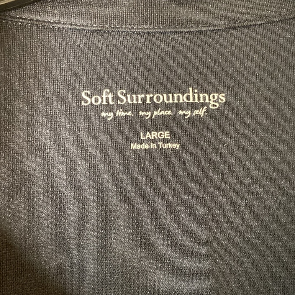 Soft Surroundings Charcoal Long Sleeve Shirt. Size L - Picture 10 of 11